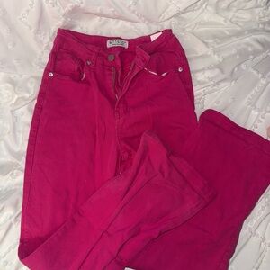 Etcetera Women's High Rise Fuchsia Jeans